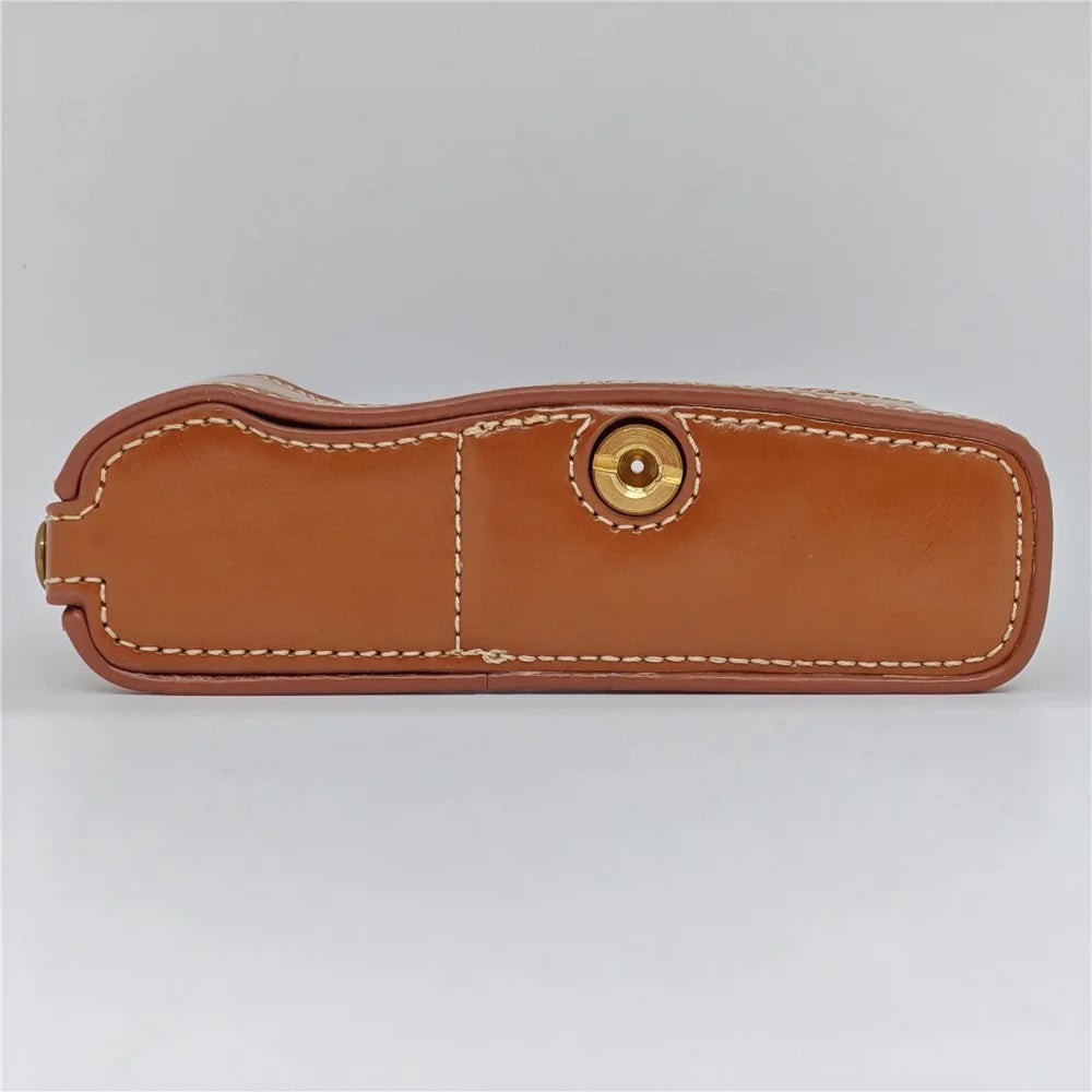 Camera Half Case for Olympus PEN-F PU Leather Bottom Battery Opening Protective Cover - Brown - 5