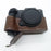 For Fujifilm GFX100S / 50S II PU Leather Camera Case Battery Opening Design Half Body Protective Cover - Coffee - 2