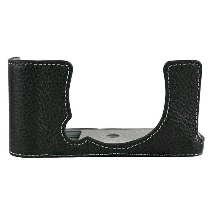 For Fujifilm X-E5 Camera Case Genuine Cow Leather Protective Cover with Battery Access - Black - 2