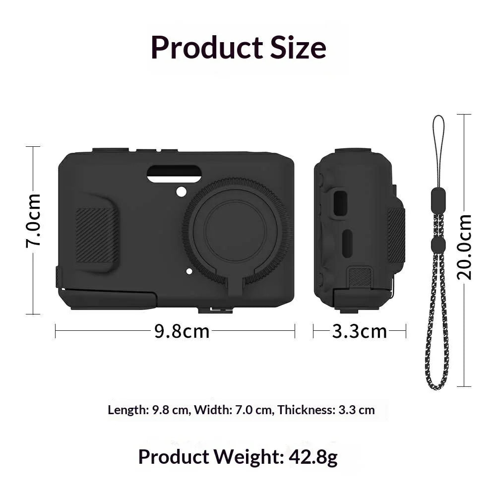 Silicone Case for Kodak Pixpro FZ45 Camera Anti-slip Protective Cover with Wrist Strap - Pink - 6