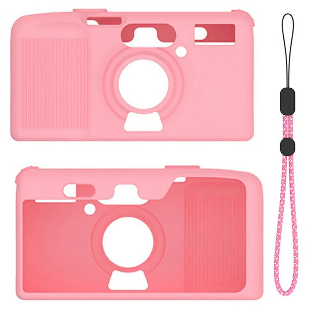 For Kodak Snapic A1 Silicone Case Shockproof Anti-slip Protective Cover with Wrist Strap - White - 1
