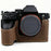 For Sony Alpha 7R VI Camera Half Case Genuine Cow Leather Protective Cover - Coffee - 1