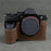 For Sony Alpha 7R VI Camera Half Case Genuine Cow Leather Protective Cover - Coffee - 2