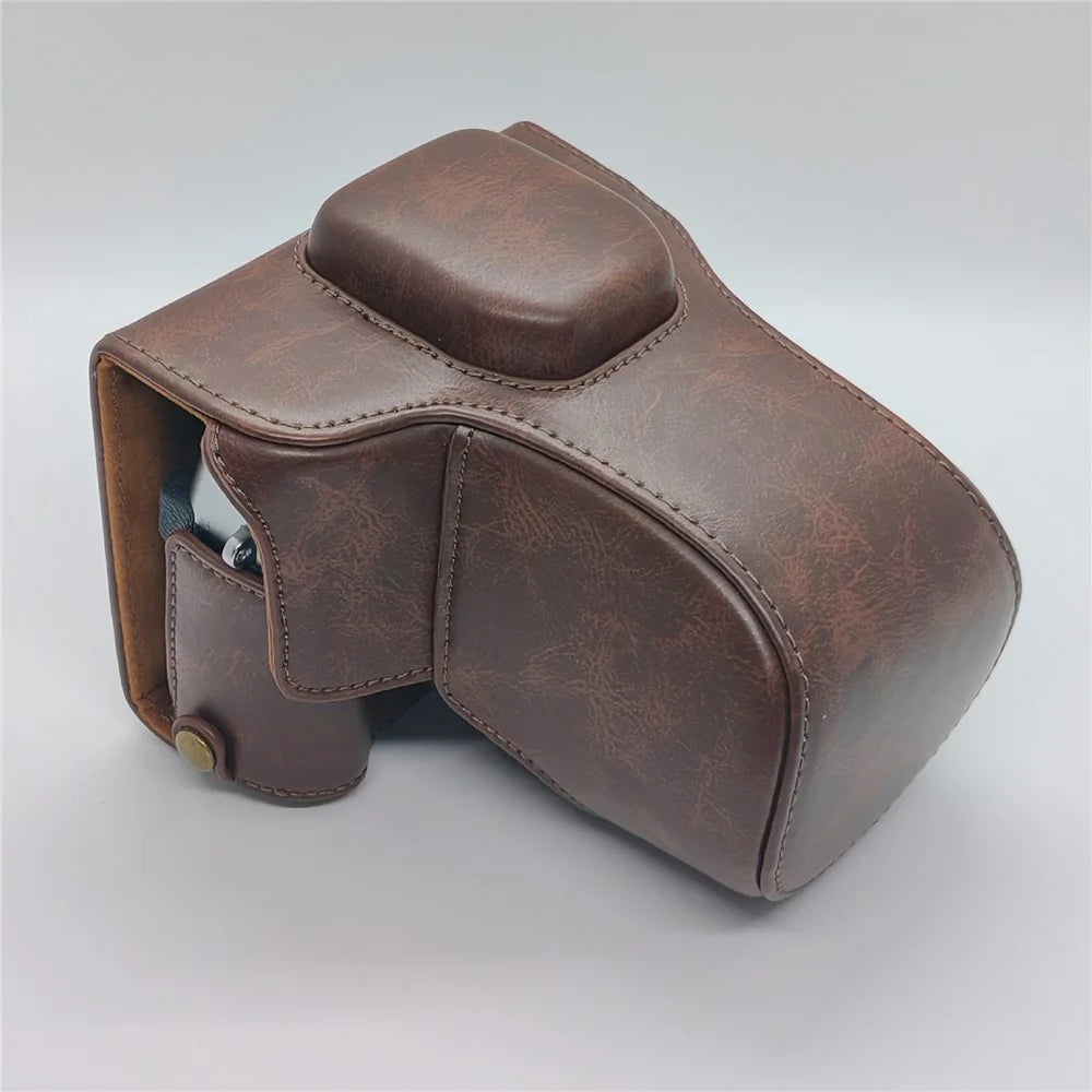Camera Case with Battery Access for Fujifilm X-T10  /  X-T20  /  X-T30  /  X-T30 II  /  X-T30 III PU Leather Protective Cover - Coffee - 4