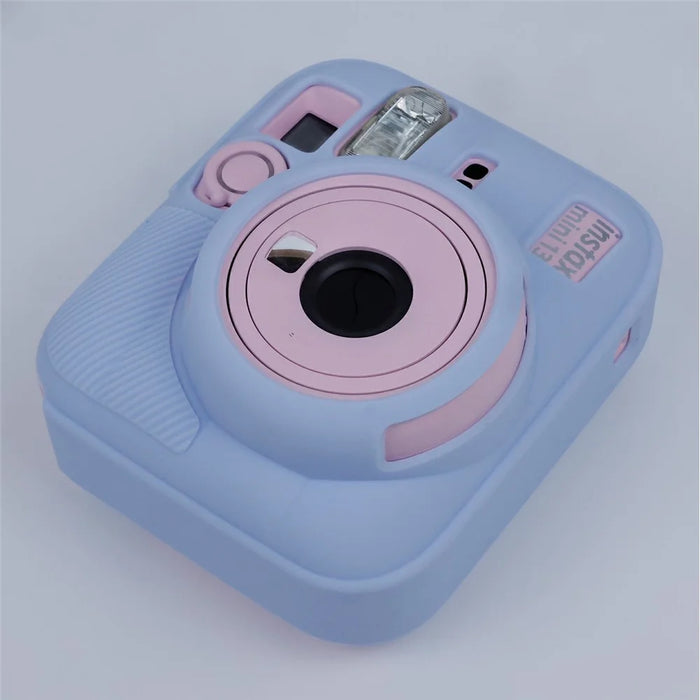 For Fujifilm Instax Mini 13 Soft Silicone Case Shockproof Protective Camera Cover with Anti-Slip Grip - Blue - 3