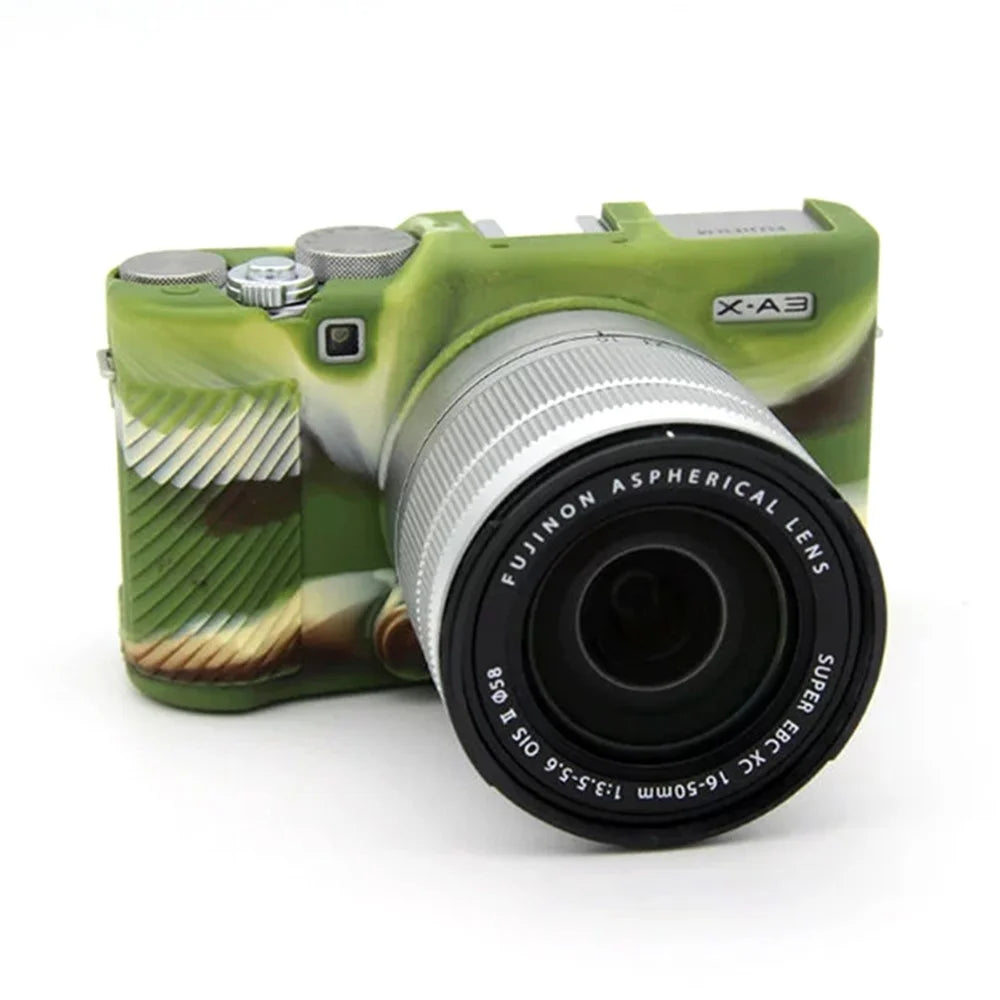 For Fujifilm XA3 / XA10 / XA5 / XA20 Soft Silicone Camera Case Protector Anti-scratch Camera Body Cover - Camouflage - 1