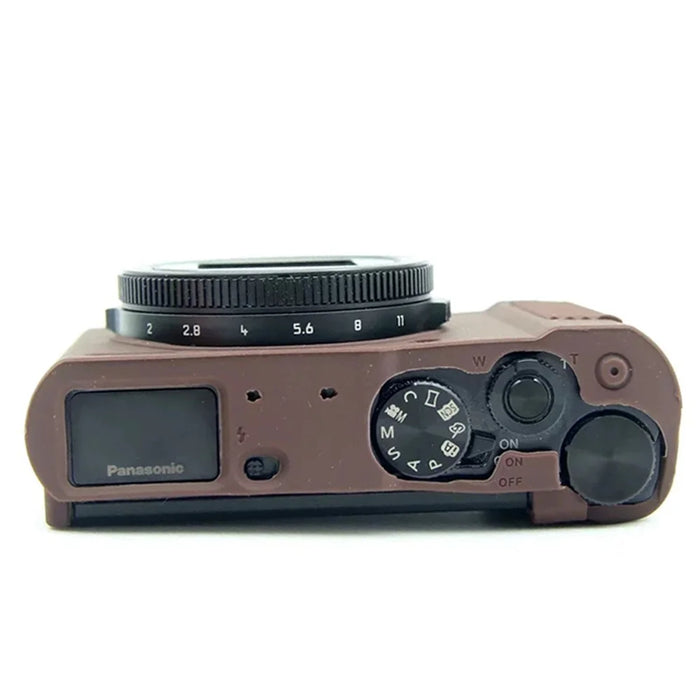 For Panasonic LX10 Soft Silicone Protective Case Digital Camera Anti-scratch Anti-drop Cover - Coffee - 6