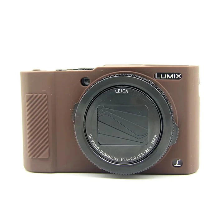 For Panasonic LX10 Soft Silicone Protective Case Digital Camera Anti-scratch Anti-drop Cover - Coffee - 1