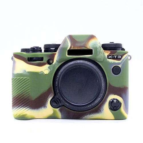 For Fujifilm X-T3 Soft Silicone Protective Case Anti-scratch Digital Camera Body Cover - Camouflage - 1
