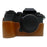 PU Leather Camera Bottom Case for Fujifilm X-S10, Anti-scratch Half Body Cover with Battery Opening - Brown - 1