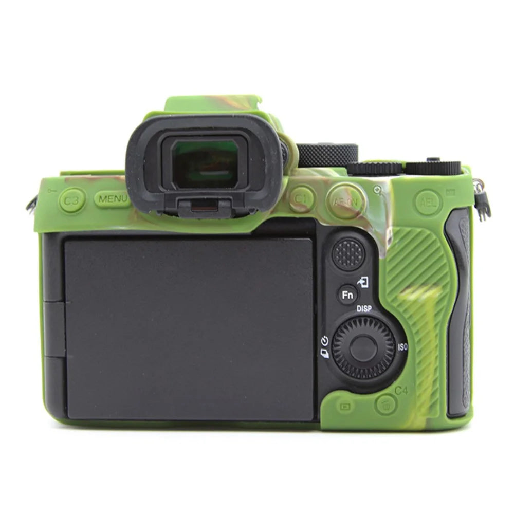 For Sony A7S III  / ILCE-7SM3 / A1 Camera Anti-drop Silicone Case Soft Protective Cover - Camouflage - 2
