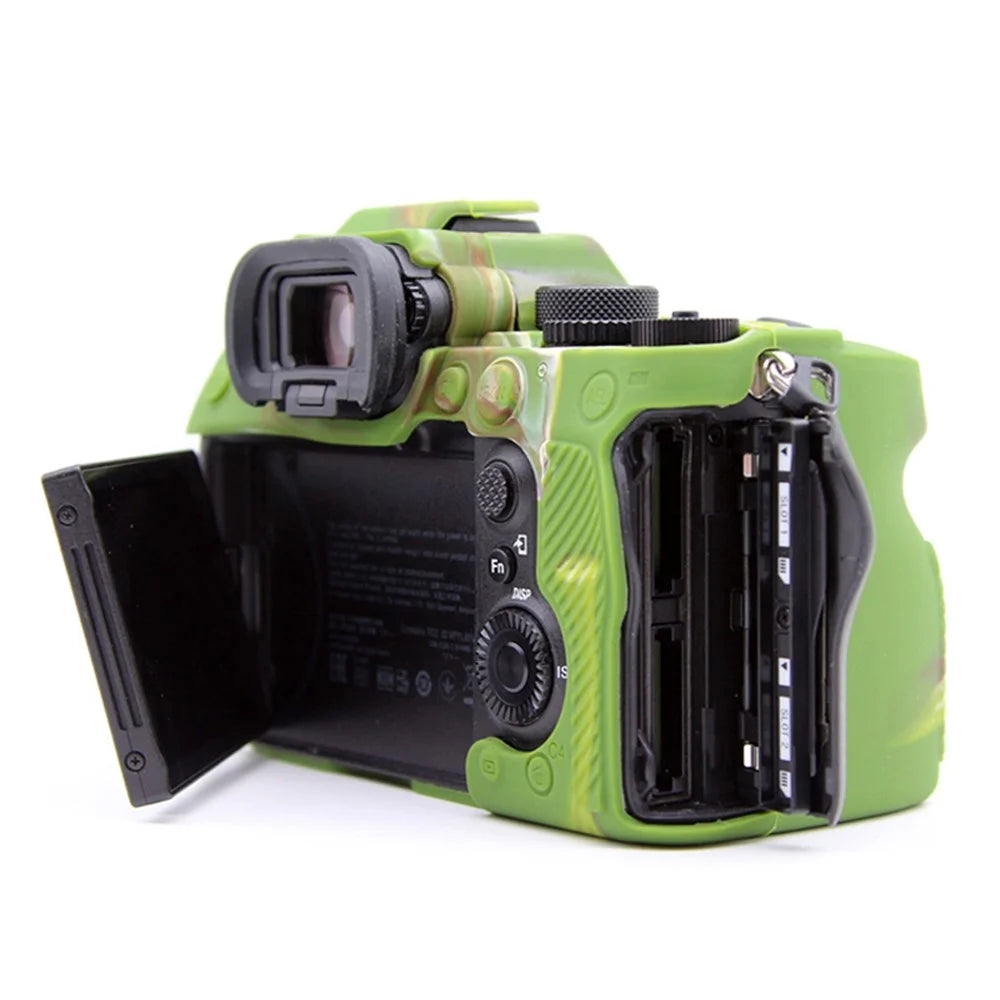 For Sony A7S III  / ILCE-7SM3 / A1 Camera Anti-drop Silicone Case Soft Protective Cover - Camouflage - 4