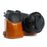 For Sony A6400 / A6300 / A6000 Camera Protective Half Body Cover PU Leather Bottom Case with Battery Opening - Brown - 4