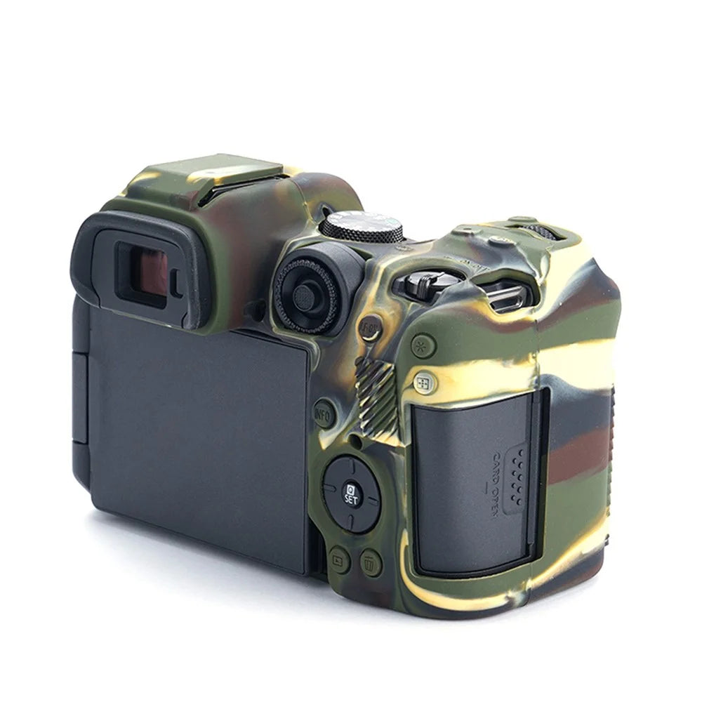 Flexible Silicone Protective Case for Canon EOS R7 Camera, Anti-scratch Anti-drop Cover - Camouflage - 2