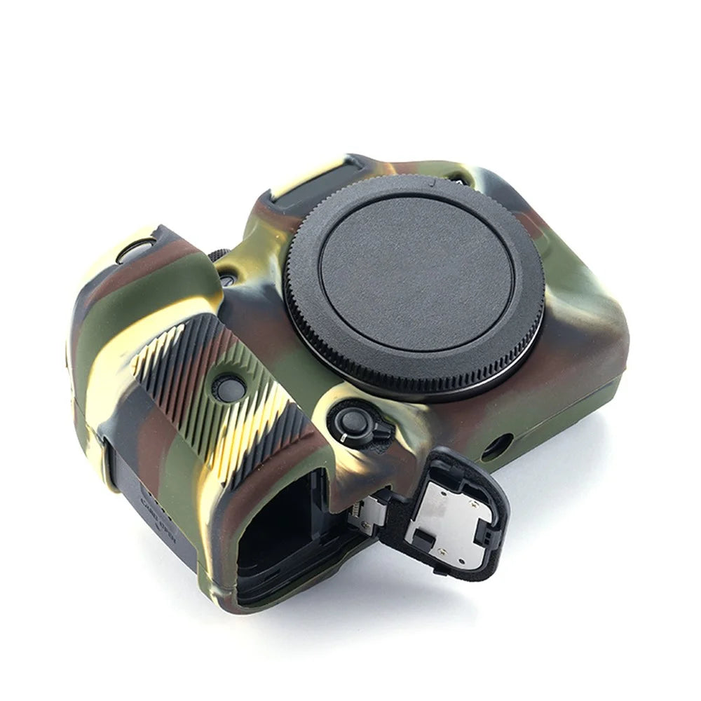 Flexible Silicone Protective Case for Canon EOS R7 Camera, Anti-scratch Anti-drop Cover - Camouflage - 4