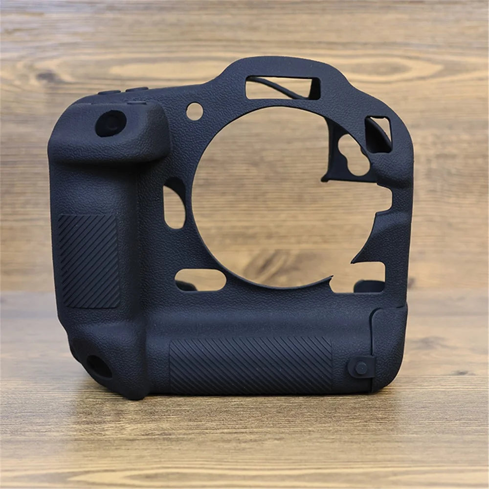 Drop Protection Flexible Silicone Protective Case for Canon EOS R3  Camera, Anti-scratch Anti-drop Cover - Black - 2