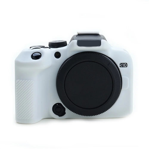Soft Silicone Skin Case for Canon EOS R10 Camera, Anti-scratch Dust-proof Protective Cover - White - 1
