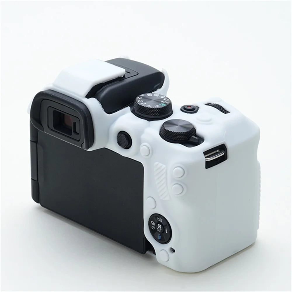 Soft Silicone Skin Case for Canon EOS R10 Camera, Anti-scratch Dust-proof Protective Cover - White - 4