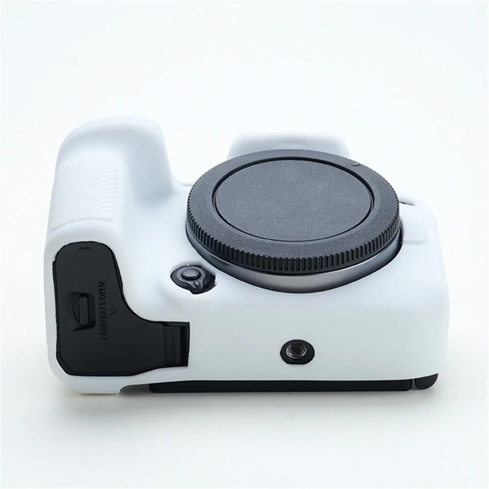 Soft Silicone Skin Case for Canon EOS R10 Camera, Anti-scratch Dust-proof Protective Cover - White - 5