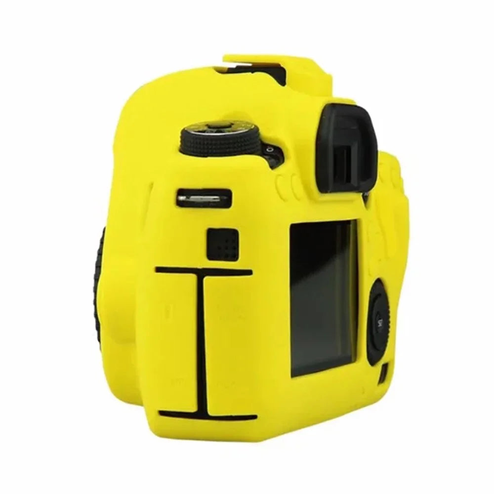 Silicone Case for Canon EOS 6D Digital Camera Anti-scratch Protective Cover Non-slip Texture Protector - Yellow - 4