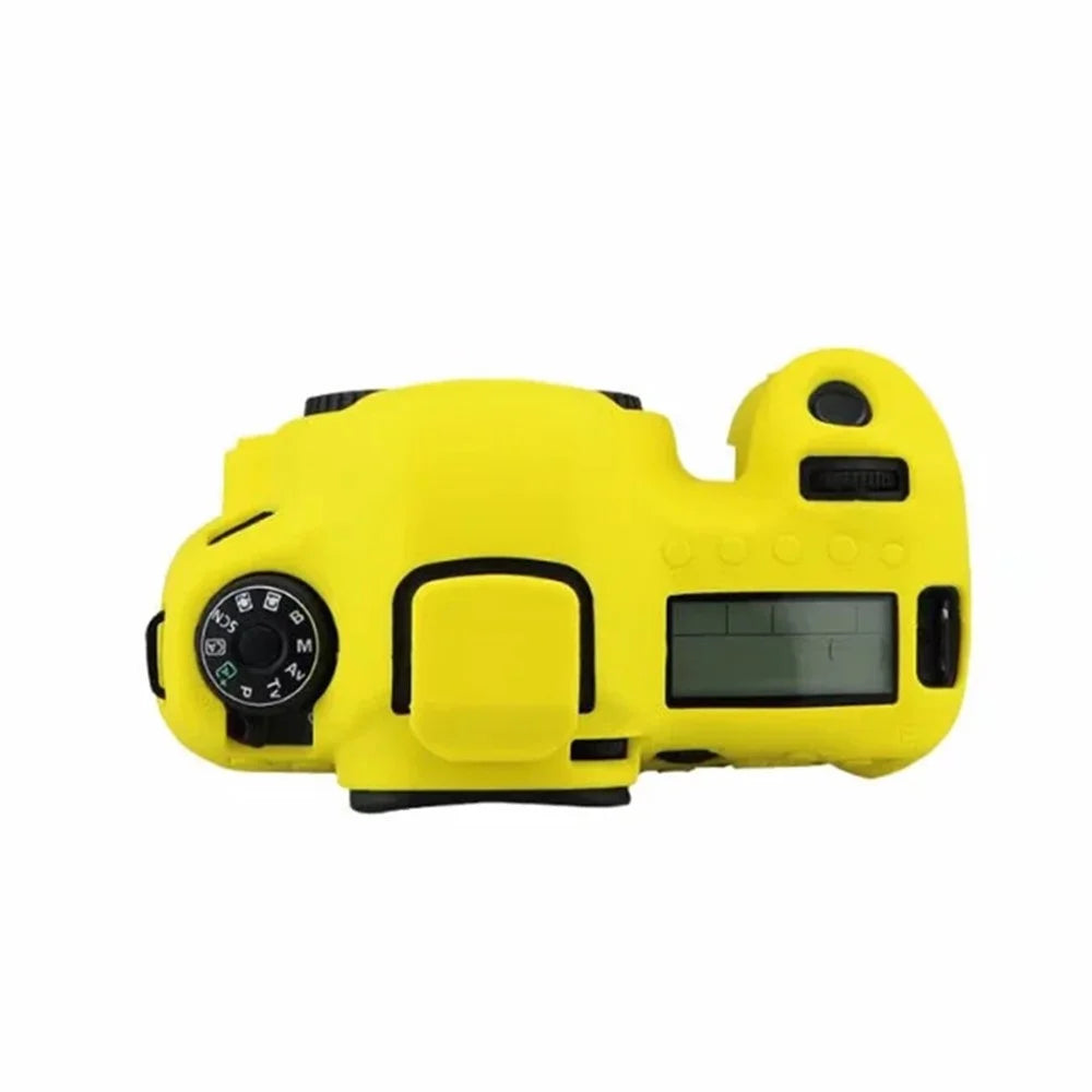 Silicone Case for Canon EOS 6D Digital Camera Anti-scratch Protective Cover Non-slip Texture Protector - Yellow - 5