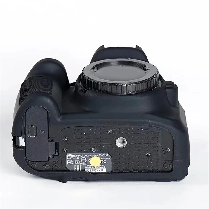 For Nikon D5200 / D5100 Silicone Skin Case Camera DSLR Bag Anti-scratch Protective Cover - Black - 5