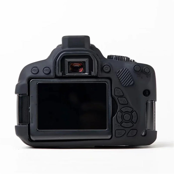 For Canon EOS 700D / 650D / 600D Soft Silicone Skin Case Protective Cover Anti-scratch Camera Bag - Black - 2