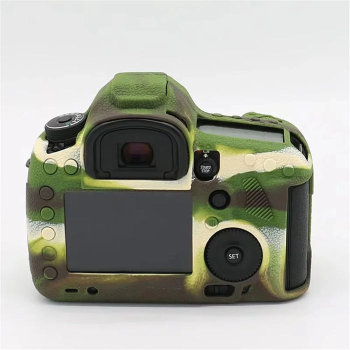 For Canon EOS 5D Mark III / 5D3 / 5DS / 5DS R Camera Soft Silicone Skin Case Drop-proof DSLR Protective Cover - Camouflage - 3