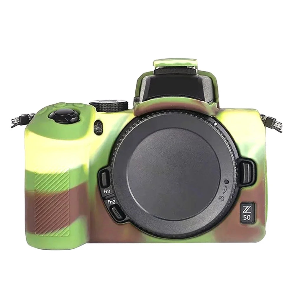 For Nikon Z 50 Silicone Camera Sleeve Case Anti-drop Dust-proof Protective Cover - Camouflage - 1