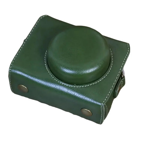 For Sony ZV-1 Vintage Detachable PU Leather Camera Bag Protective Cover with Shoulder Strap - Green - 1