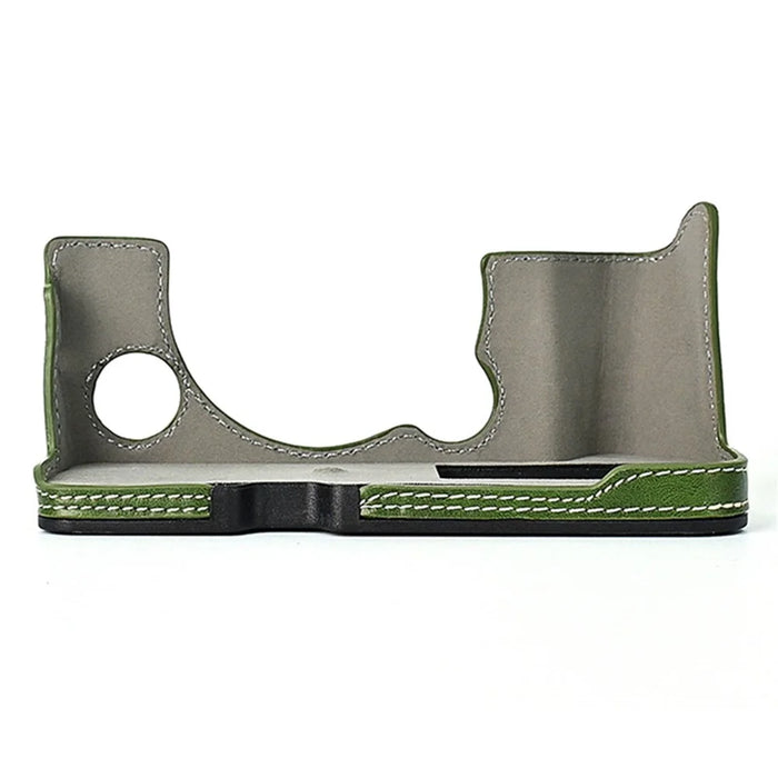 For Fujifilm X-T5 Anti-scratch PU Leather Camera Case Battery Opening Design Protective Cover with Screw - Green - 6