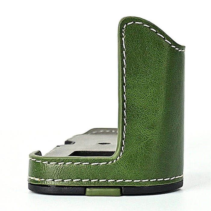 For Fujifilm X-T5 Anti-scratch PU Leather Camera Case Battery Opening Design Protective Cover with Screw - Green - 7