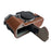 For Fujifilm X-T5 Buffalo Texture PU Leather Camera Bottom Case Flannel Lining Half Body Protective Cover with Battery Opening - Brown - 2
