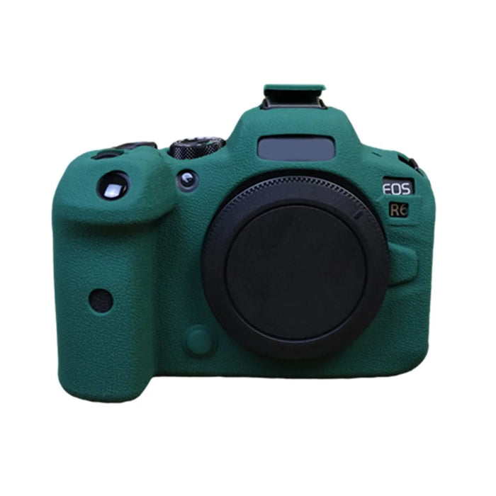 For Canon EOS R6 Mark II Silicone Case Anti-scratch Digital Camera Protective Cover - Army Green - 1