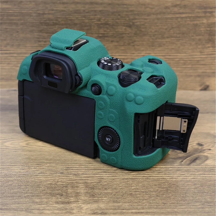 For Canon EOS R6 Mark II Silicone Case Anti-scratch Digital Camera Protective Cover - Army Green - 2