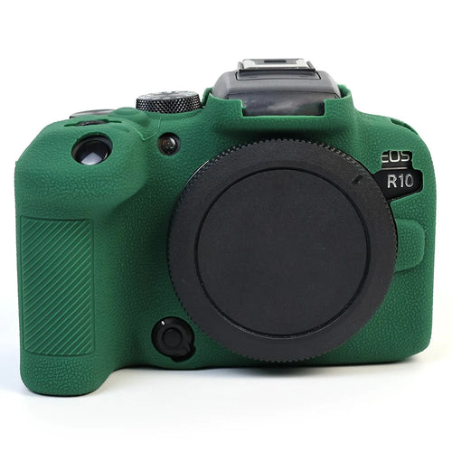 For Canon EOS R10 Silicone Case Digital Camera Anti-drop Protective Cover - Blackish Green - 1