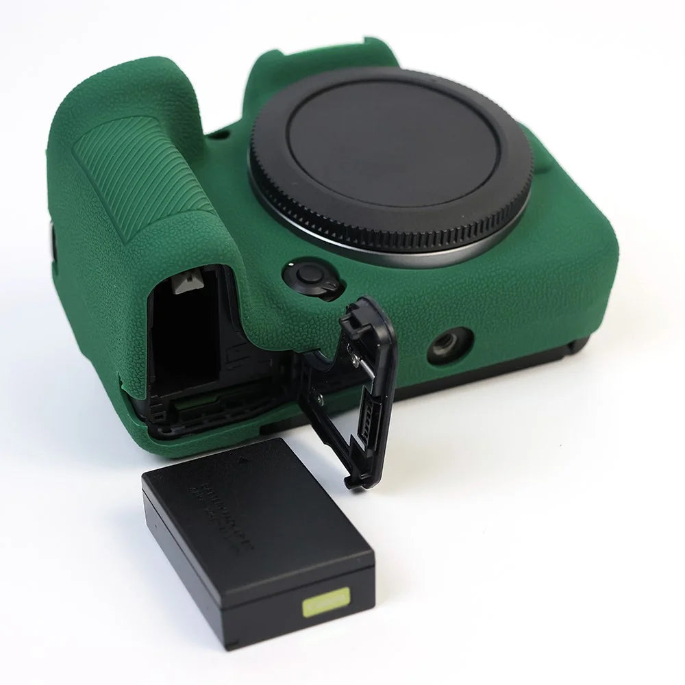 For Canon EOS R10 Silicone Case Digital Camera Anti-drop Protective Cover - Blackish Green - 5