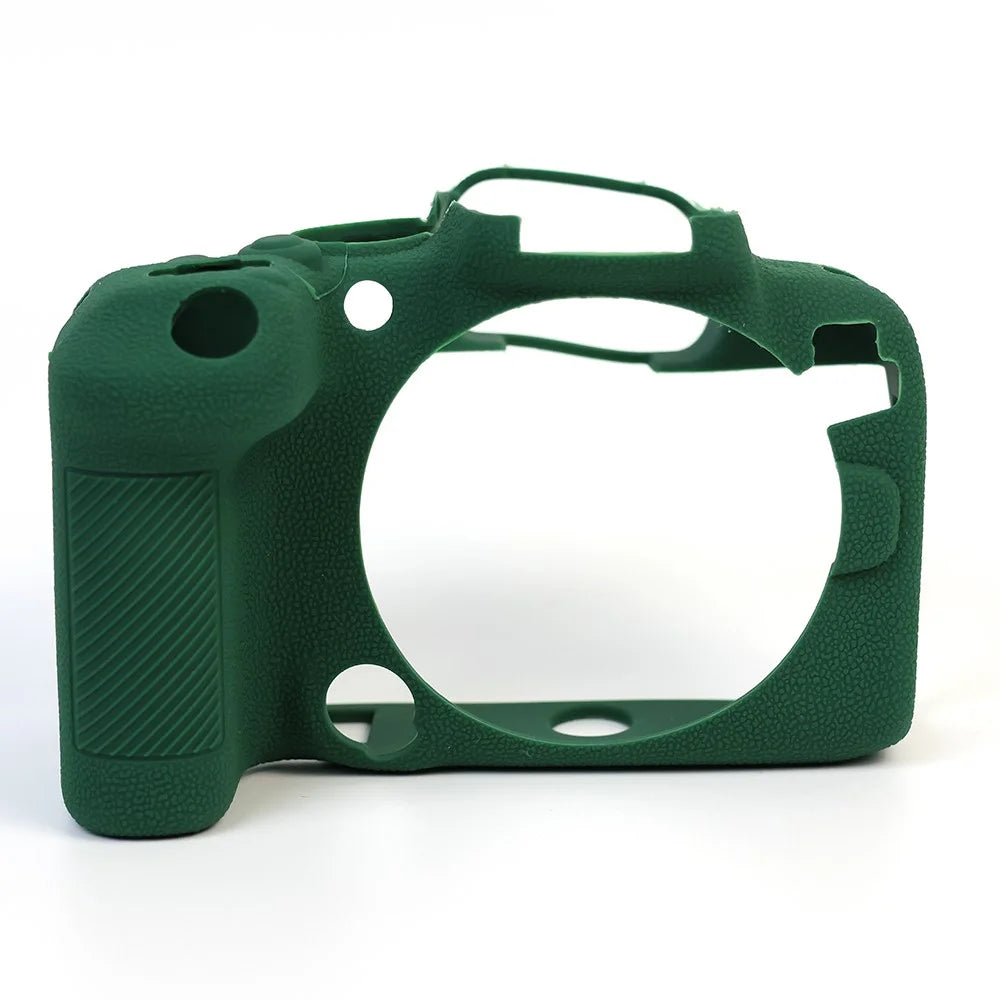 For Canon EOS R10 Silicone Case Digital Camera Anti-drop Protective Cover - Blackish Green - 7