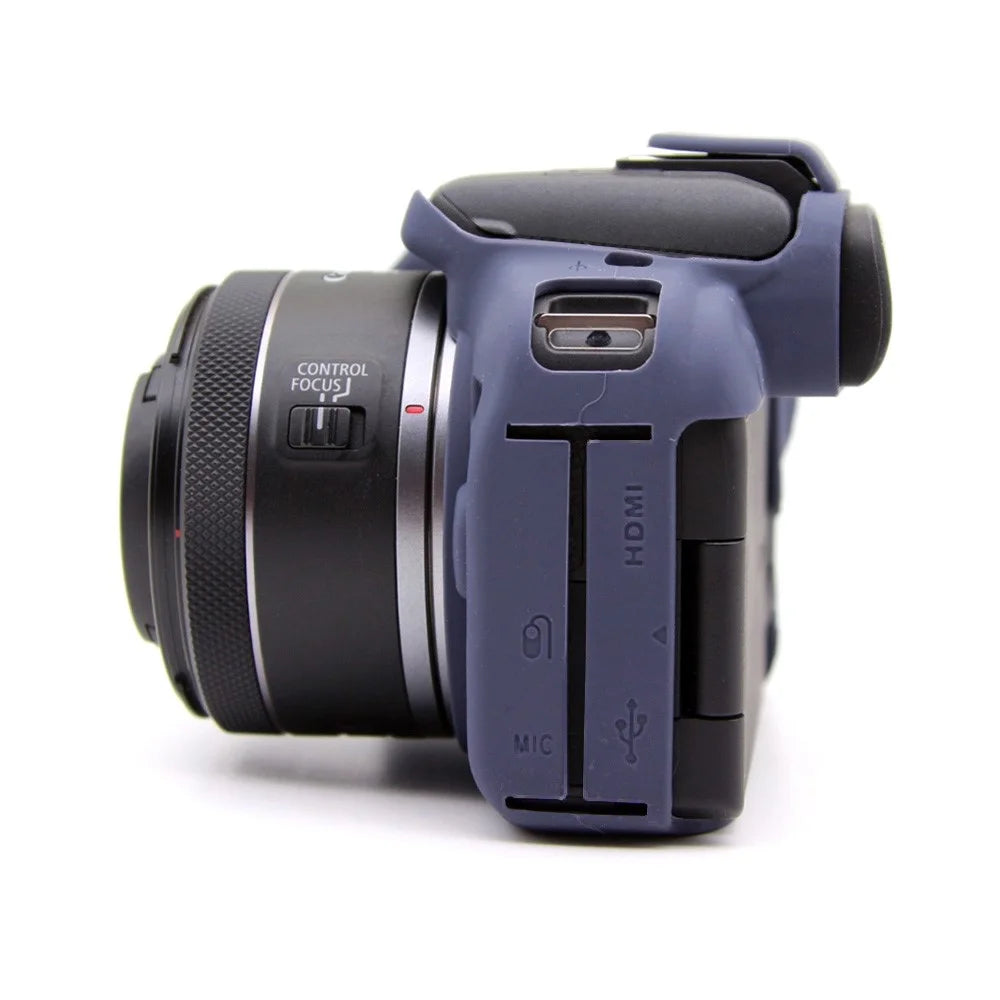 Flexible Silicone Case for Canon EOS R10 Camera Protector Anti-Scratch Anti-Drop Cover - Blue - 4