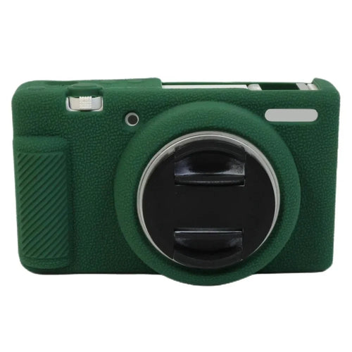 For Sony ZV-1F Camera Soft Silicone Case Protector Body Sleeve Drop Protection Cover - Blackish Green - 1