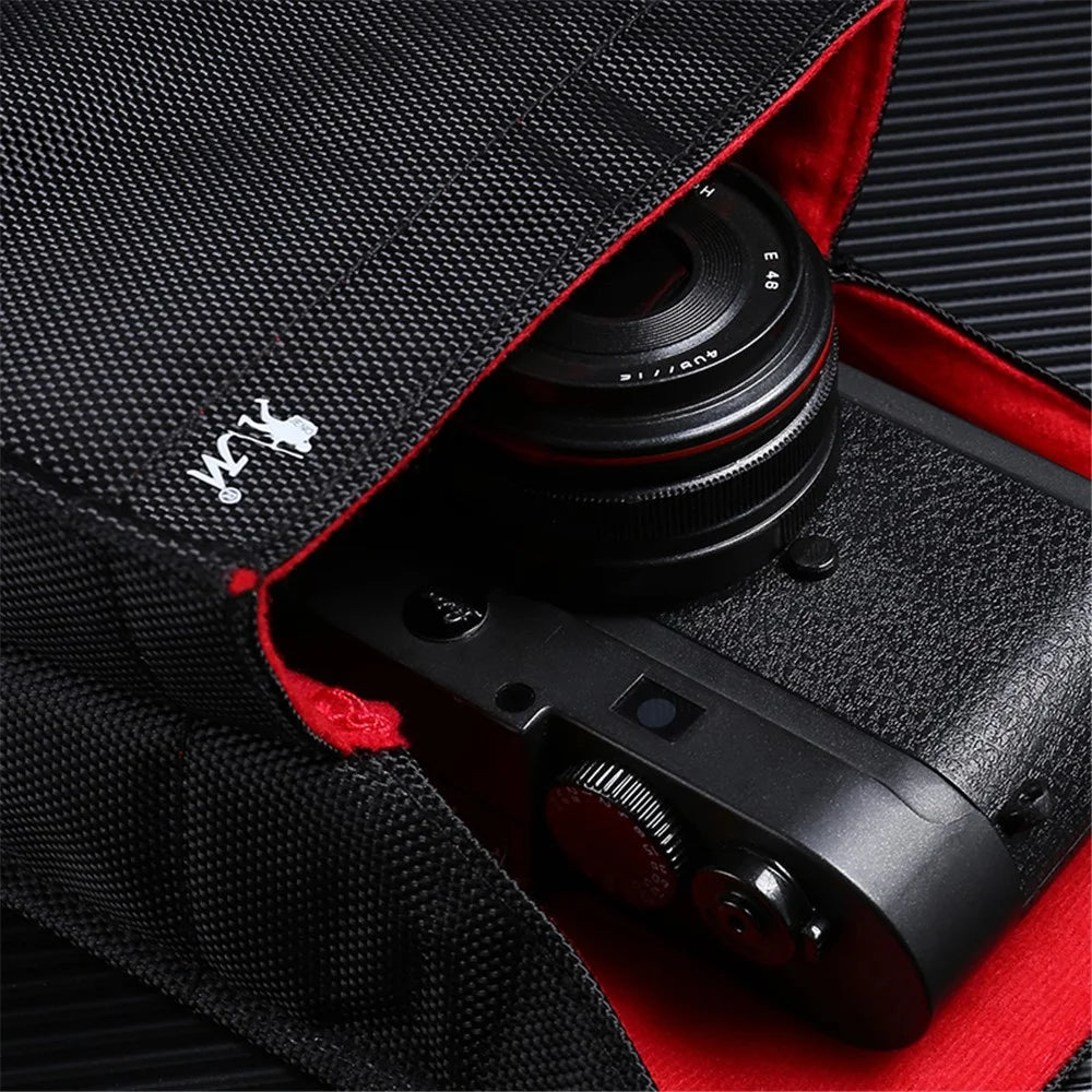 JN Waterproof Canvas Camera Storage Bag Protection Sleeve Pouch for Canon / Fujifilm, Size: L - 6