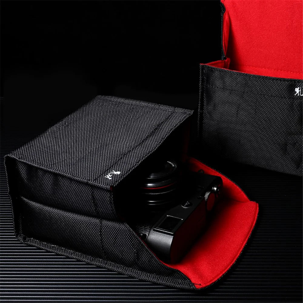 JN Waterproof Canvas Camera Storage Bag Protection Sleeve Pouch for Canon / Fujifilm, Size: L - 7