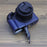 For Canon EOS R50 / R100 Camera Case Battery Opening Design Palm Texture Leather Bag with Strap and Small Bag - Dark Blue - 5