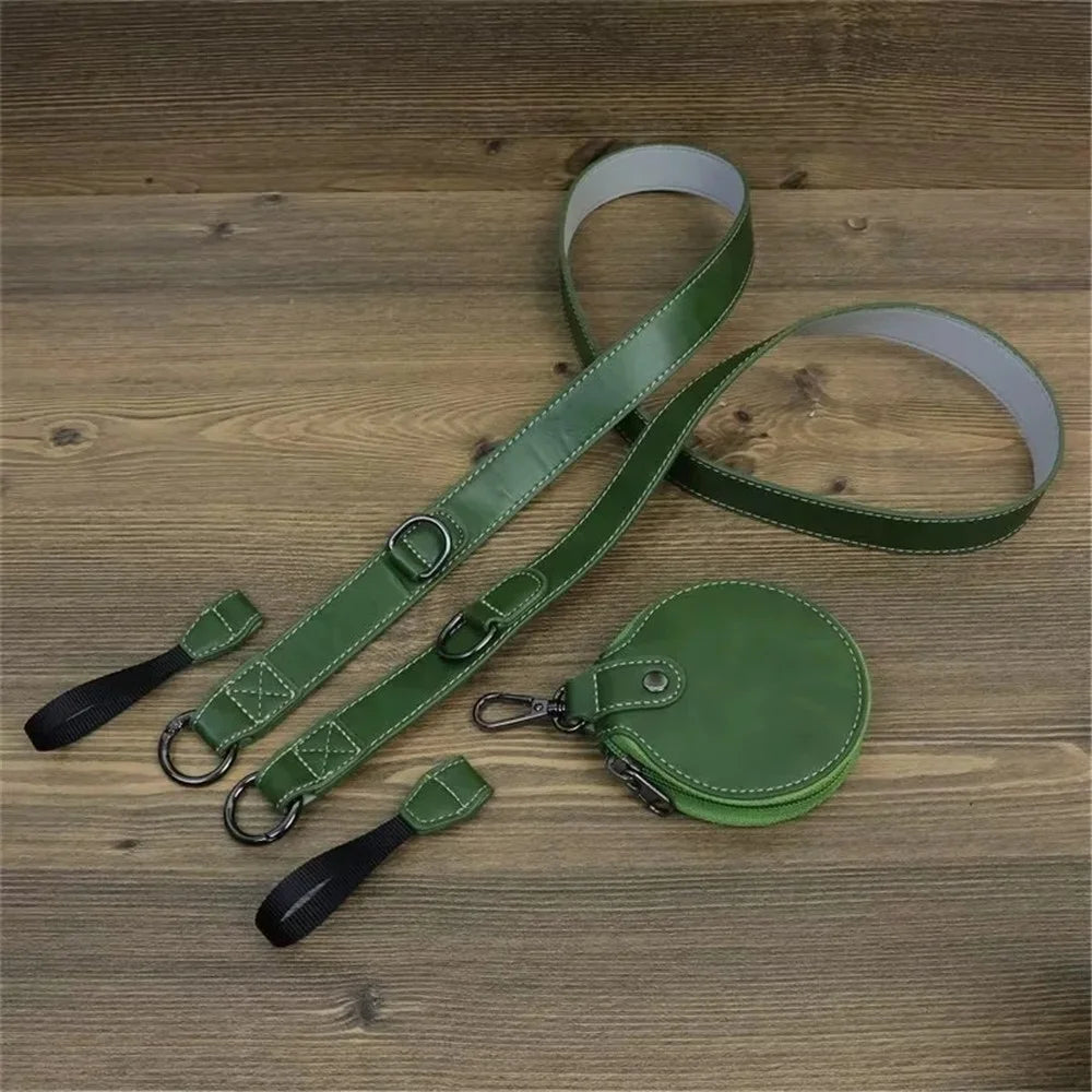 For Canon EOS R50 / R100 PU Leather Camera Case Battery Opening Design Camera Cover with Strap and Small Bag - Green - 5