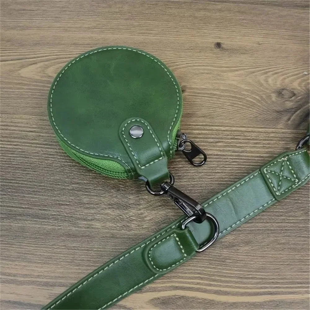 For Canon EOS R50 / R100 PU Leather Camera Case Battery Opening Design Camera Cover with Strap and Small Bag - Green - 7