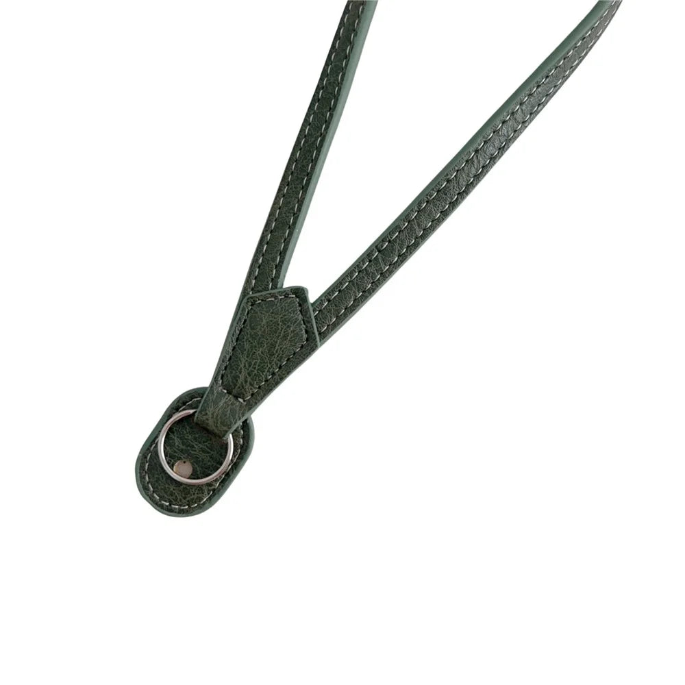 For Canon Nikon Sony Fujifilm Panasonic SLR Camera PU Leather Hand Strap Buffalo Texture Wrist Rope - Black - 3