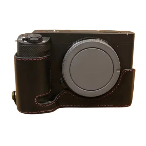 For Sony ZV-E1 PU Leather Camera Bottom Case Half Body Anti-scratch Cover with Battery Opening - Black - 1
