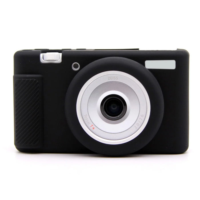 For Sony ZV-1F / ZV-1 / ZV-1 II Soft Silicone Case Camera Protector Anti-Scratch Sleeve Drop Protection Cover - Black - 1