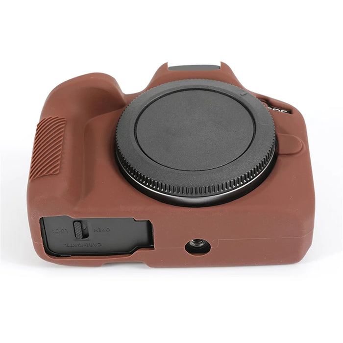 For Canon EOS R50 Soft Silicone Anti-drop Case Camera Protective Cover - Coffee - 6