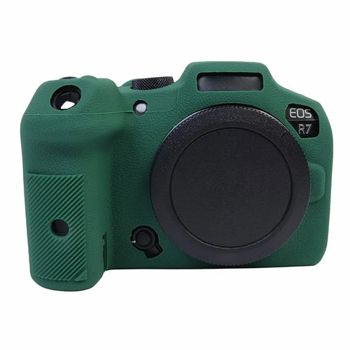 For Canon EOS R7 Silicone Case Camera Protector Anti-Scratch Sleeve Drop Protection Cover - Green - 1